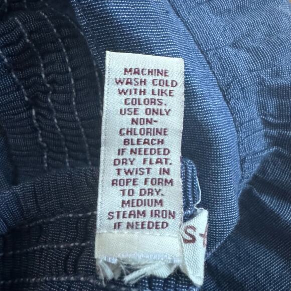 Blue Tiered Cottage Core A Line Skirt Size Petite Small Peasant Boho Cowgirl - Picture 5 of 9